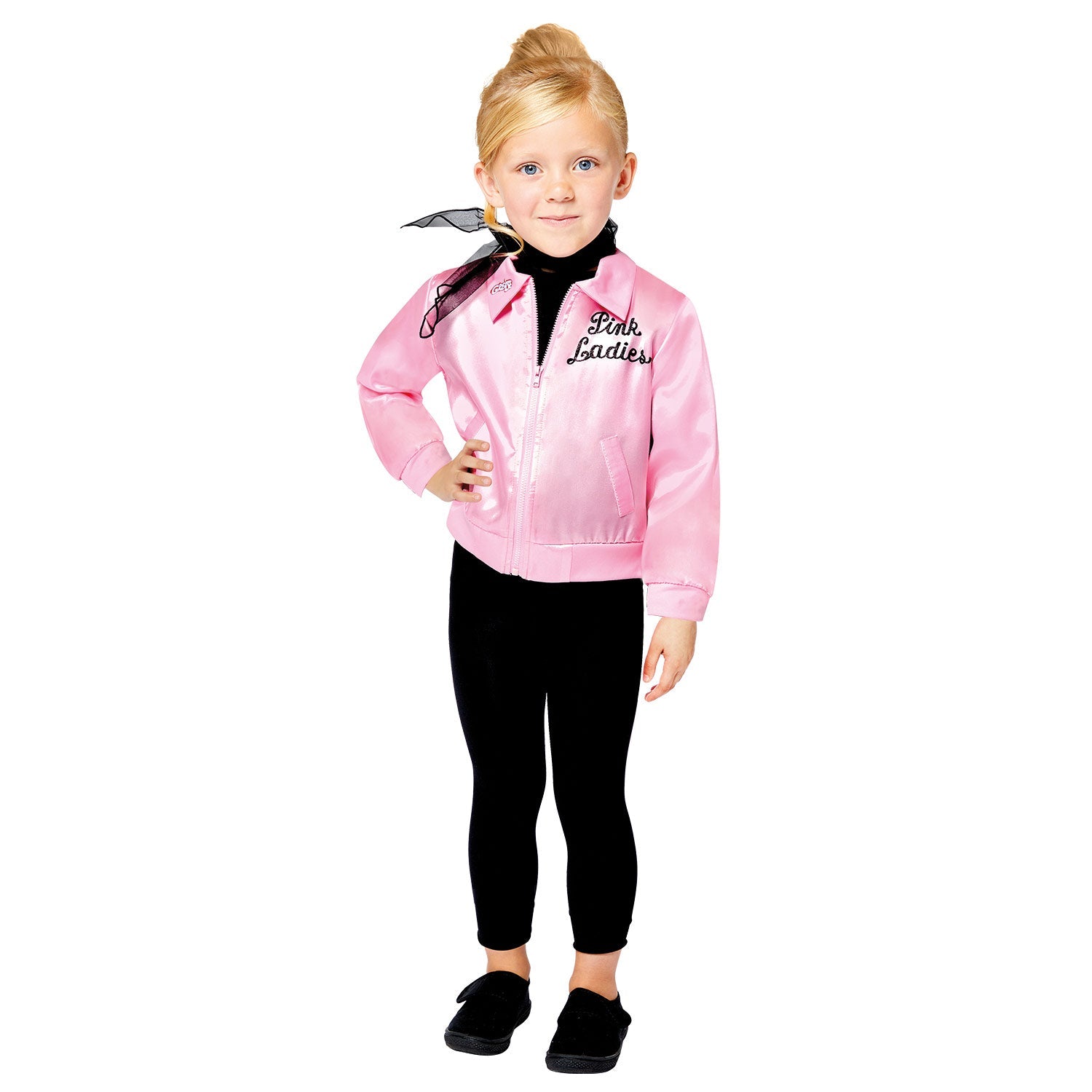 Costume Grease Pink Lady - Child - Jacket Leggings & Scarf