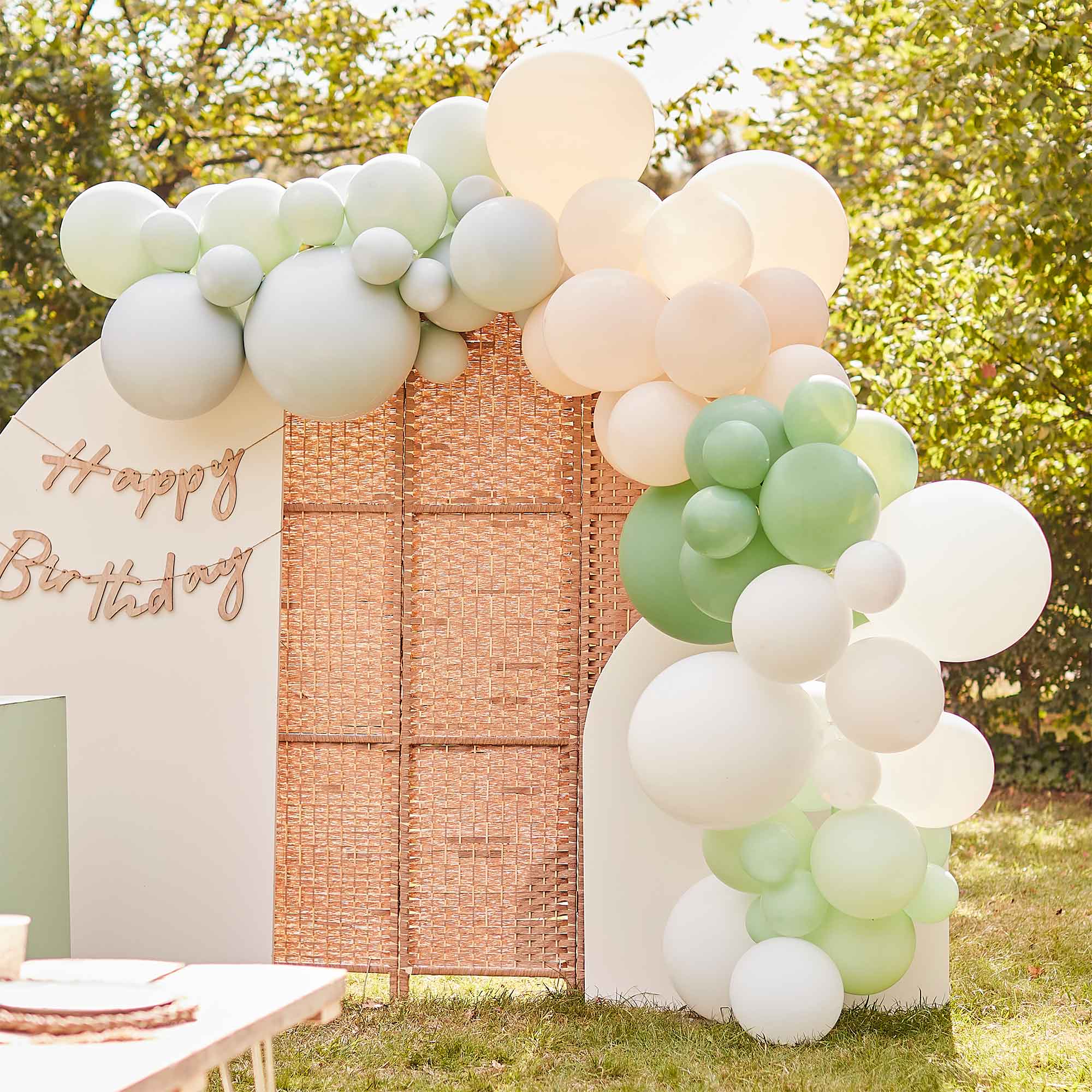 Balloon Arch Sage with 73 Balloons