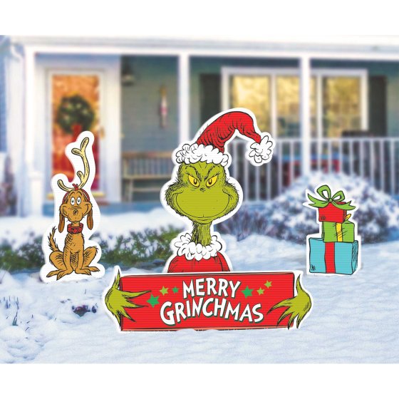 Dr. Seuss The Grinch Merry Christmas Yard Signs