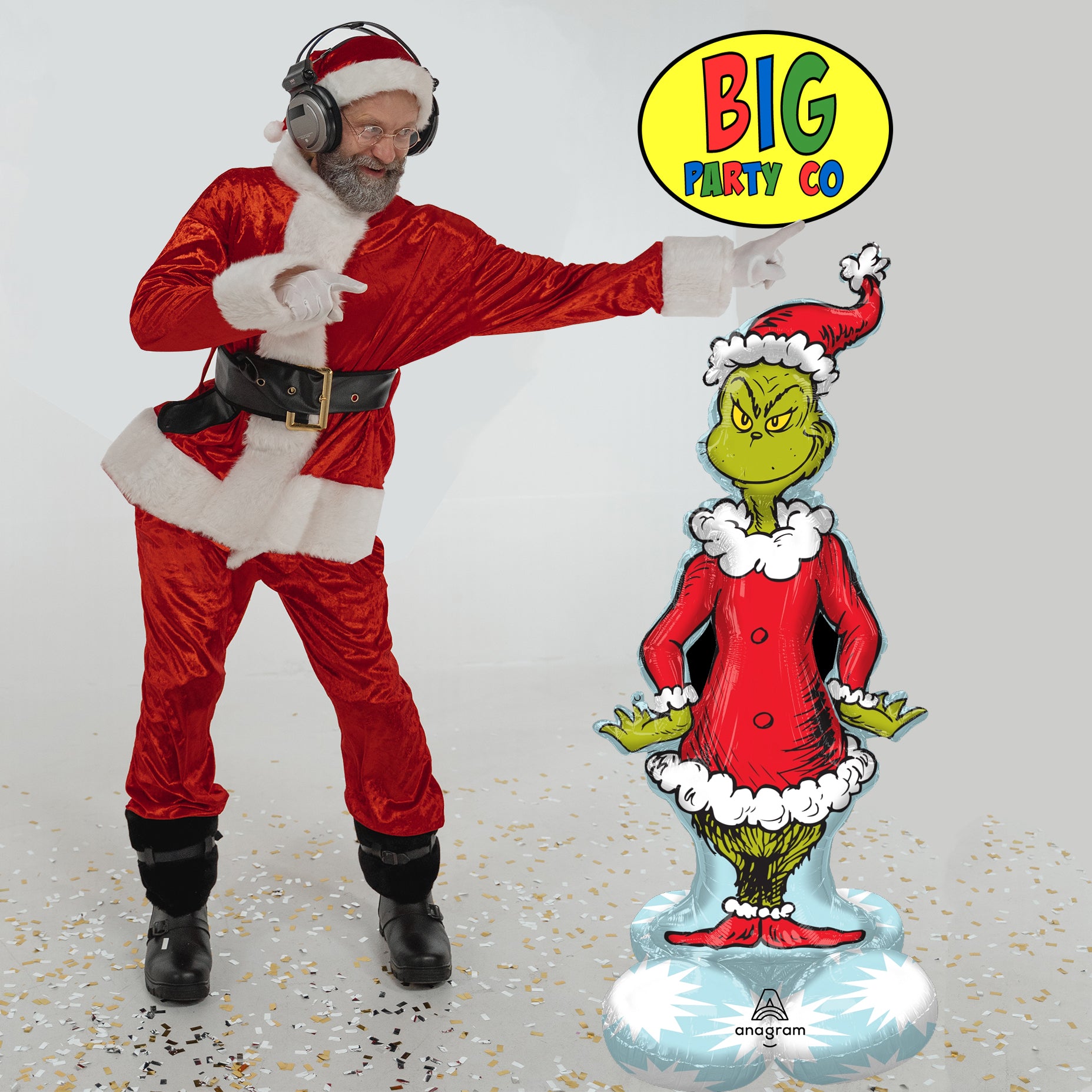 AirLoonz Dr. Seuss The Grinch Foil Balloon Air Fill Only